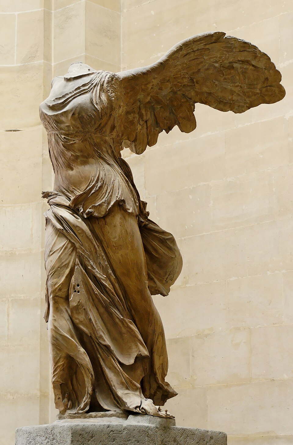 The Winged Victory of Samothrace, an ancient marble sculpture